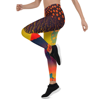 Berge und warme Farben - Punktkunst - Leggings (All-Over Print) berge xxx