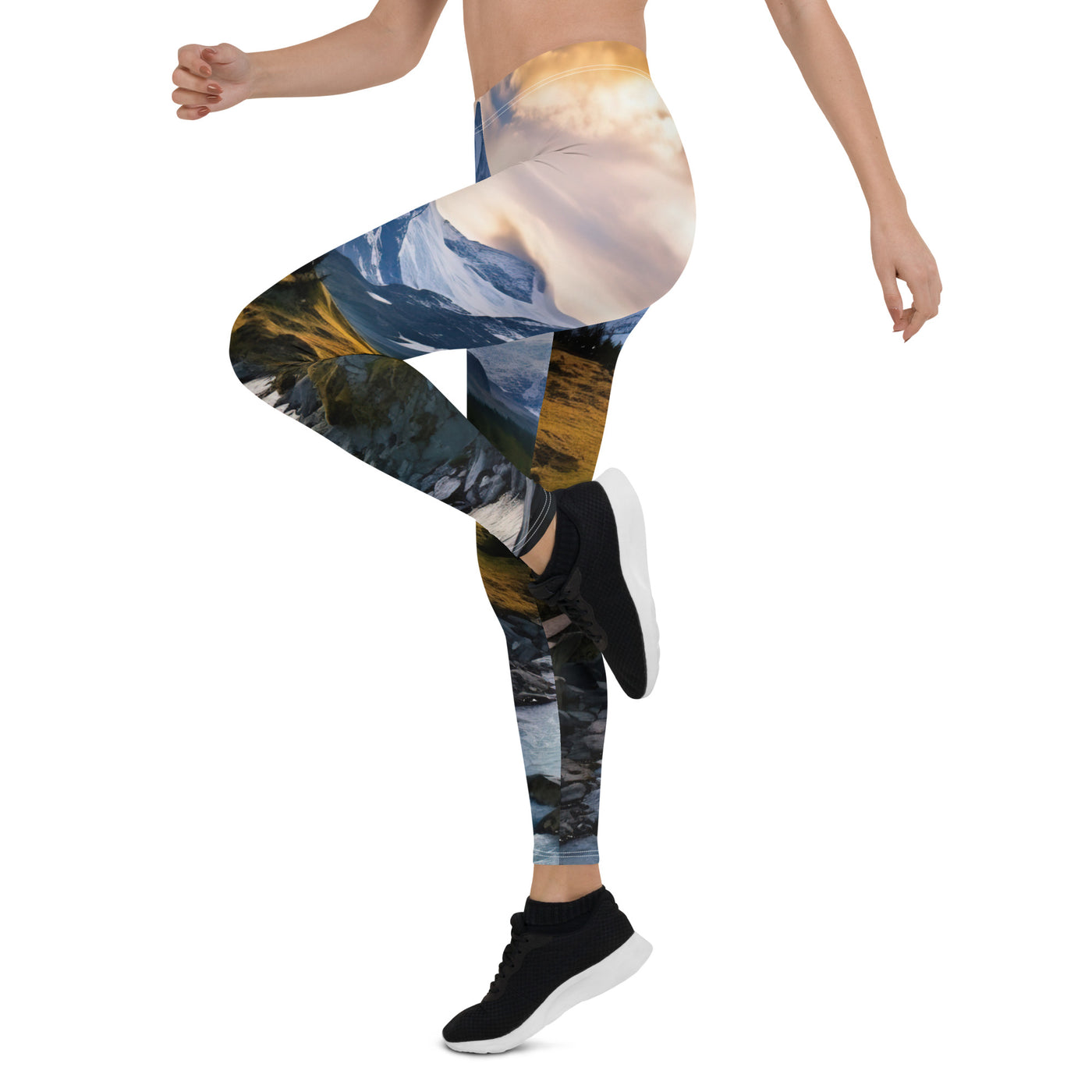 Berge und steiniger Bach - Epische Stimmung - Leggings (All-Over Print) berge xxx