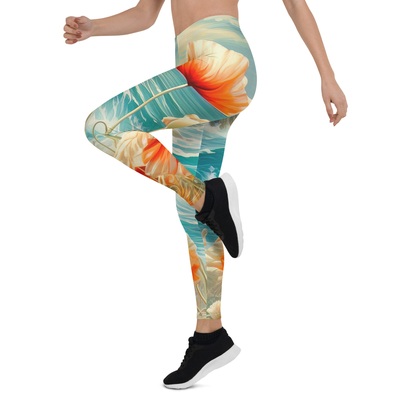 Blumen, Meer und Sonne - Malerei - Leggings (All-Over Print) camping xxx