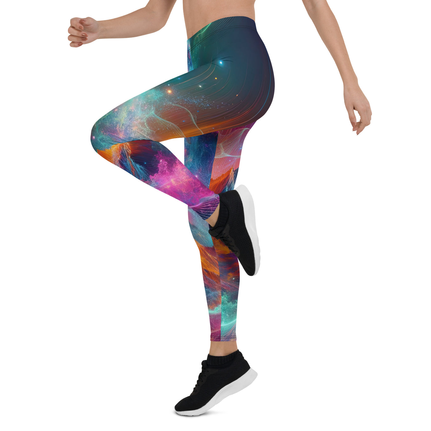 Alpen und Wolf: Lebendige Farben und schimmernde Lichtpartikel (AN) - Leggings (All-Over Print) xxx yyy zzz