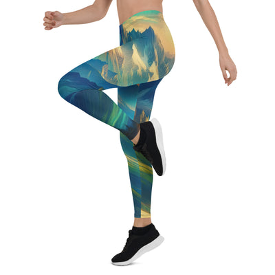 Atemberaubende alpine Komposition mit majestätischen Gipfeln und Tälern - Leggings (All-Over Print) berge xxx yyy zzz