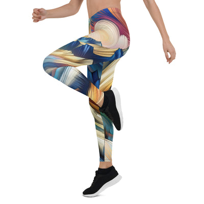 Alpen in abstrakter Expressionismus-Manier, wilde Pinselstriche - Leggings (All-Over Print) berge xxx yyy zzz