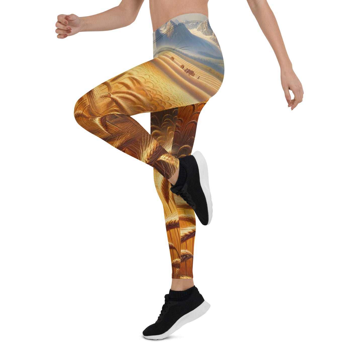 Ölgemälde eines bayerischen Weizenfeldes, endlose goldene Halme (TR) - Leggings (All-Over Print) xxx yyy zzz