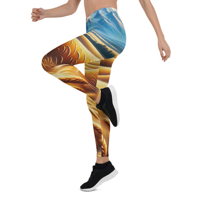 Ölgemälde eines weiten bayerischen Weizenfeldes, golden im Wind (TR) - Leggings (All-Over Print) xxx yyy zzz