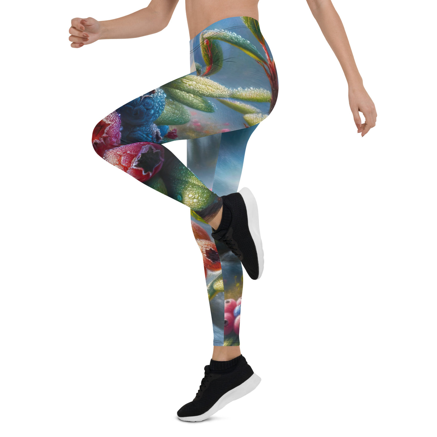 Ölgemälde einer Nahaufnahme von Alpenbeeren in satten Farben und zarten Texturen - Leggings (All-Over Print) wandern xxx yyy zzz