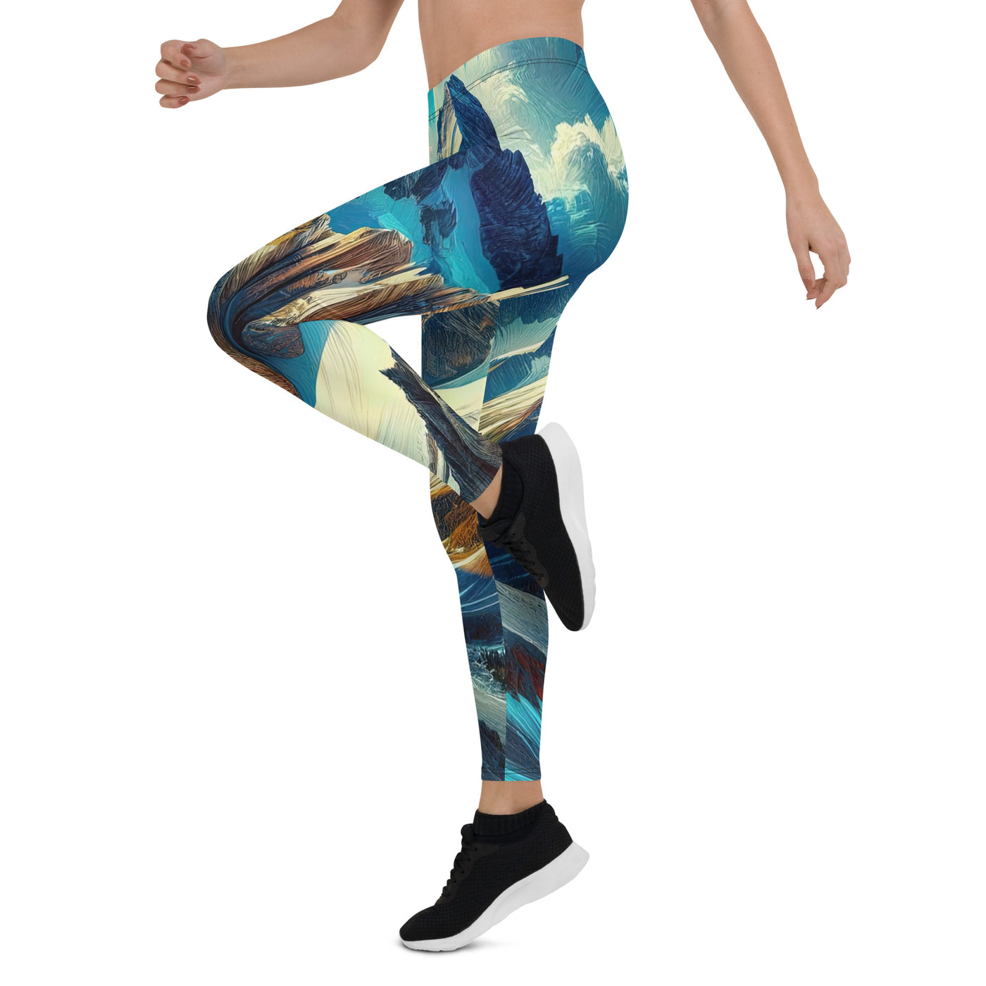 Majestätische Alpen in zufällig ausgewähltem Kunststil - Leggings (All-Over Print) berge xxx yyy zzz