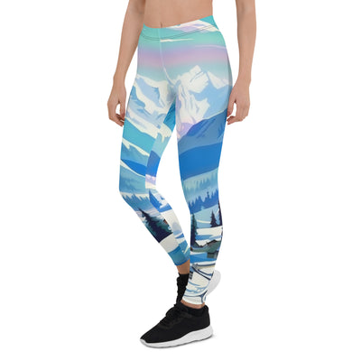 Berge und Schnee - Landschaft - Leggings (All-Over Print) ski xxx