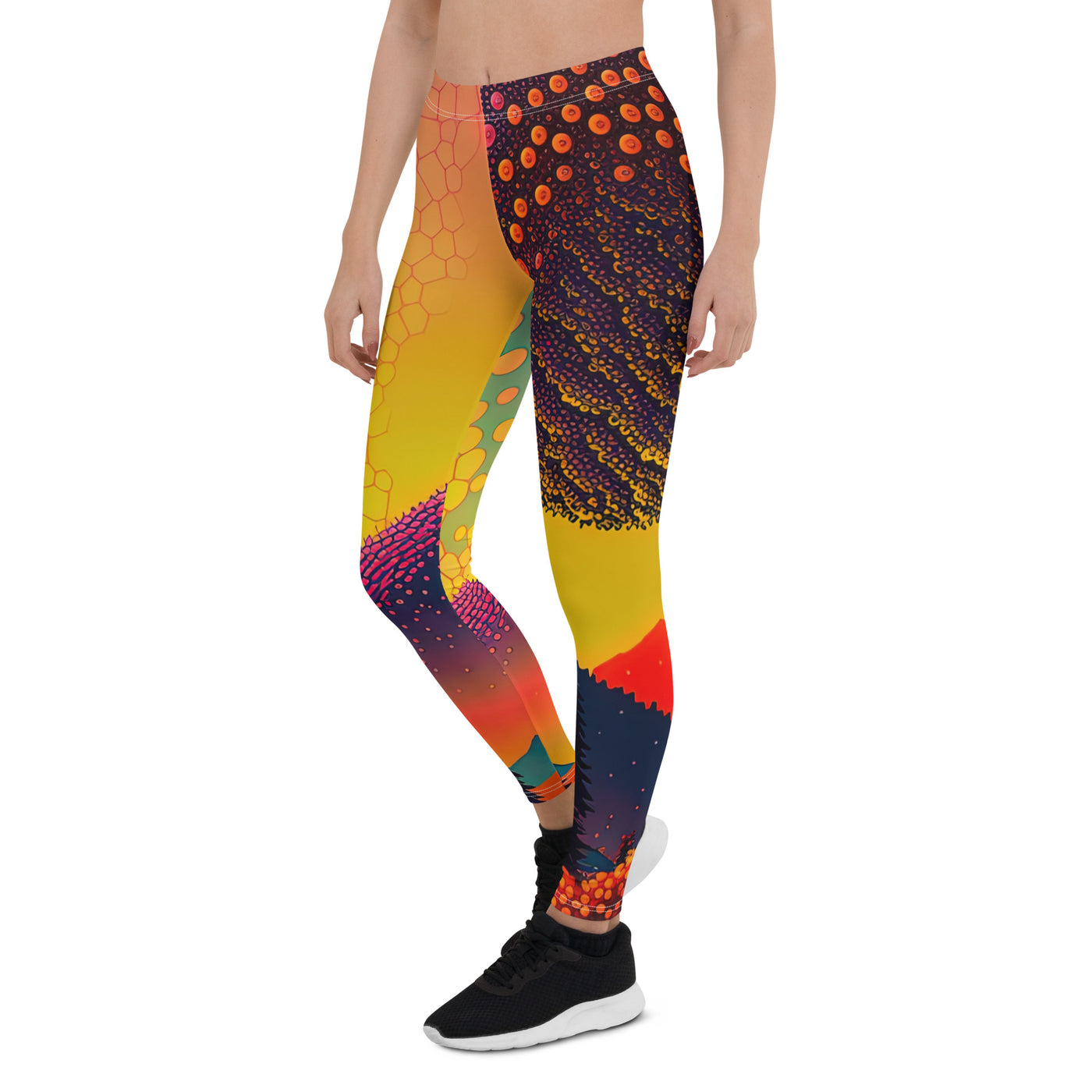 Berge und warme Farben - Punktkunst - Leggings (All-Over Print) berge xxx