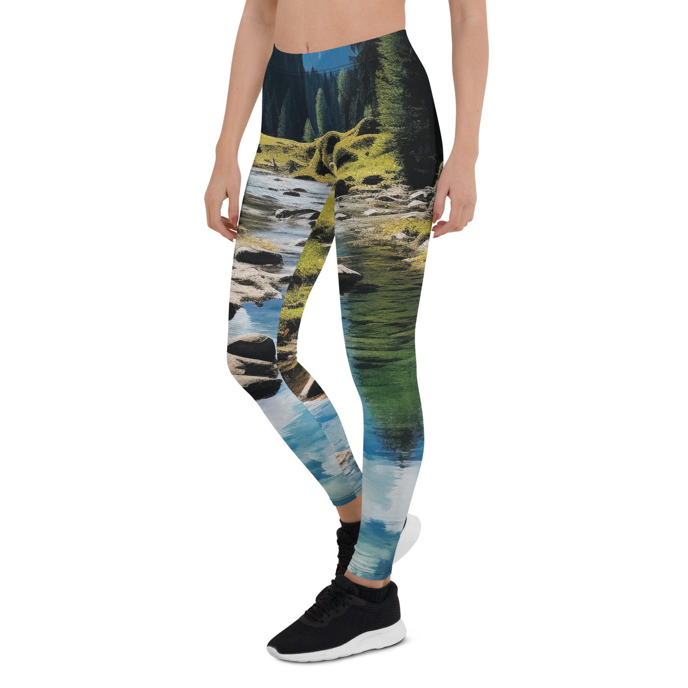 Österreichische Alpen und steiniger Bach - Leggings (All-Over Print) berge xxx