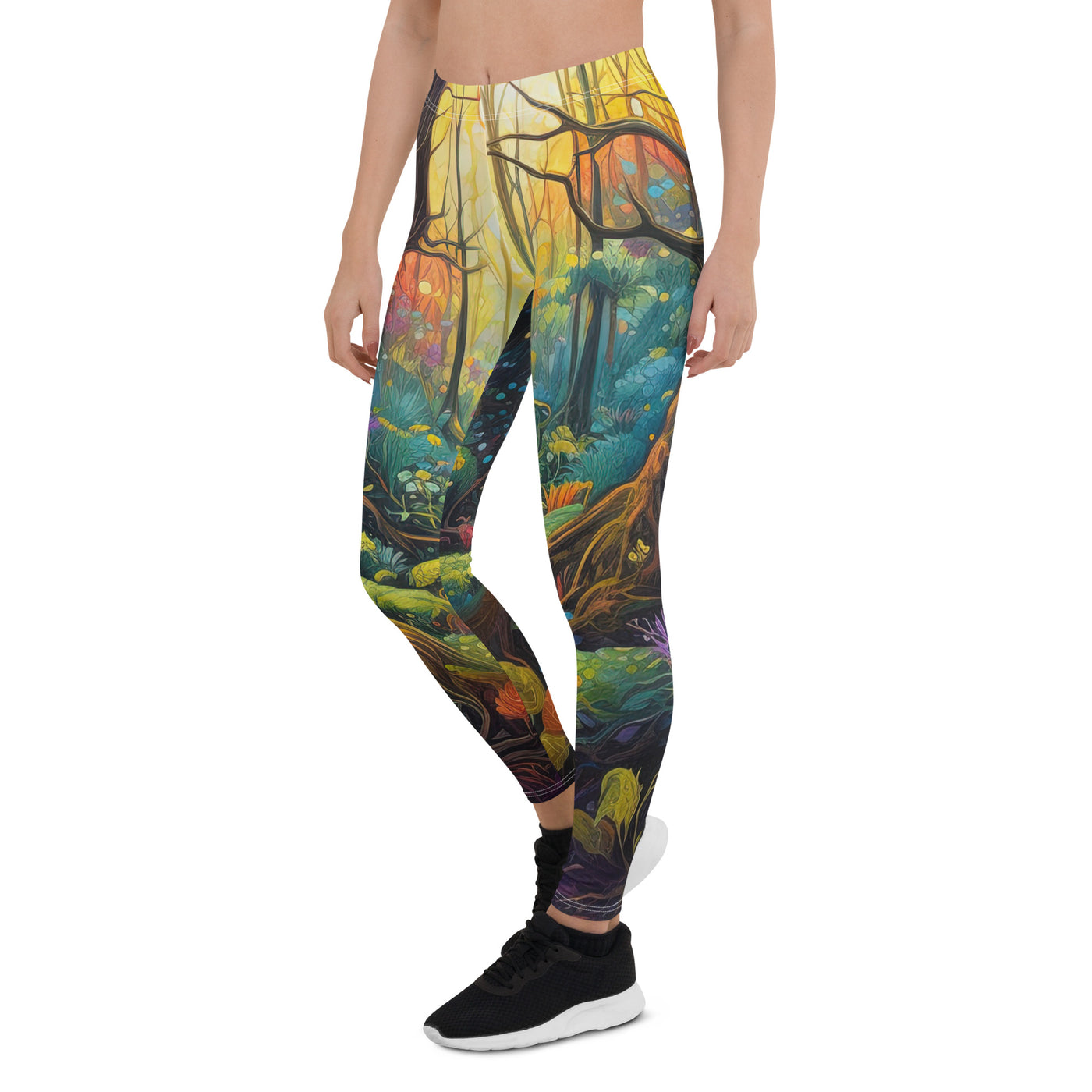 Wald und Wanderweg - Bunte, farbenfrohe Malerei - Leggings (All-Over Print) camping xxx