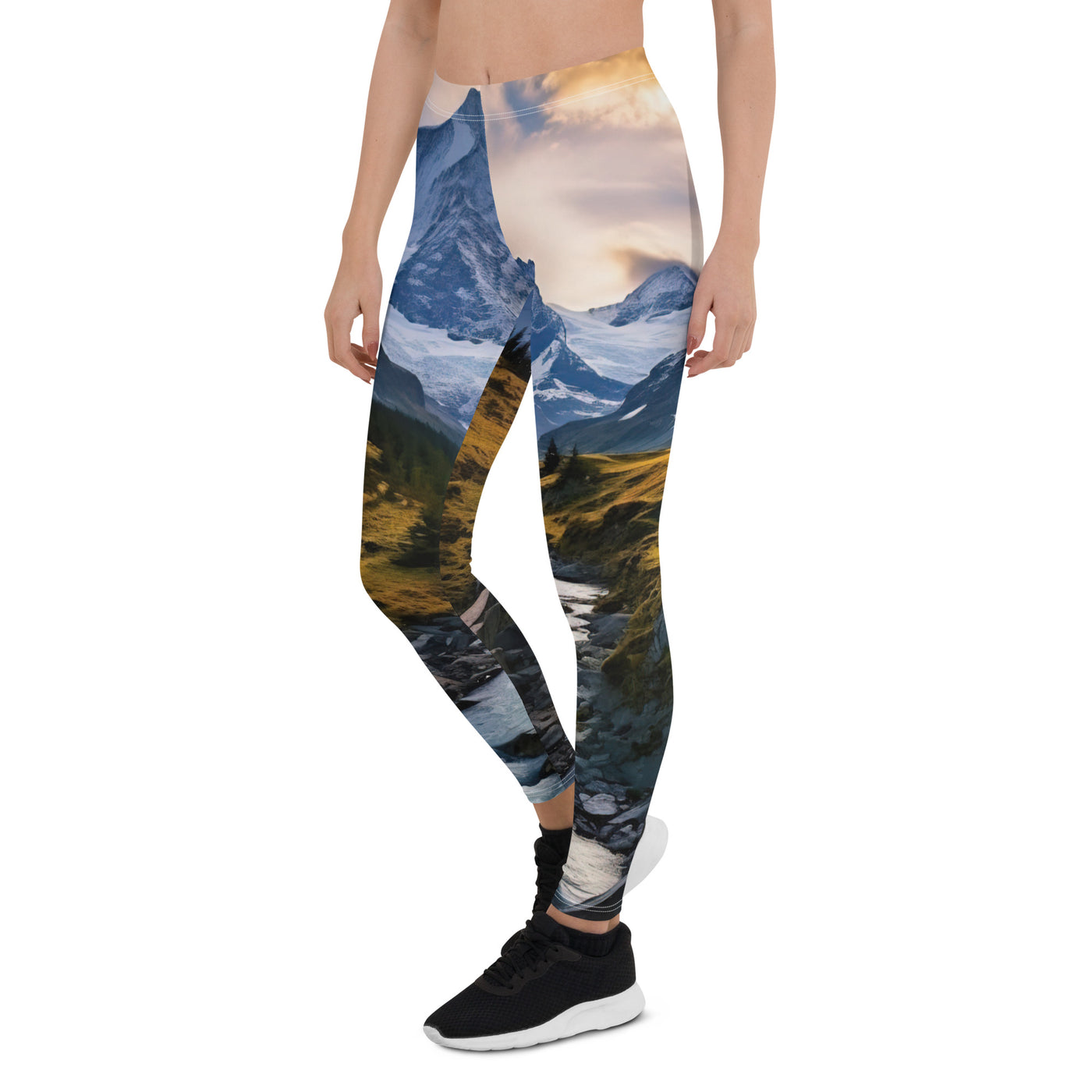 Berge und steiniger Bach - Epische Stimmung - Leggings (All-Over Print) berge xxx