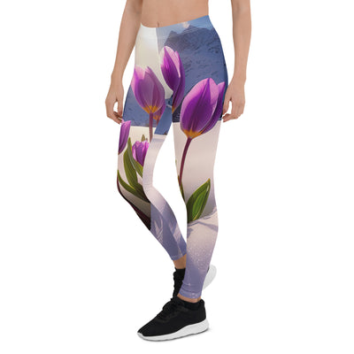 Tulpen im Schnee und in den Bergen - Blumen im Winter - Leggings (All-Over Print) berge xxx