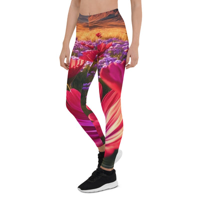 Wünderschöne Blumen und Berge im Hintergrund - Leggings (All-Over Print) berge xxx