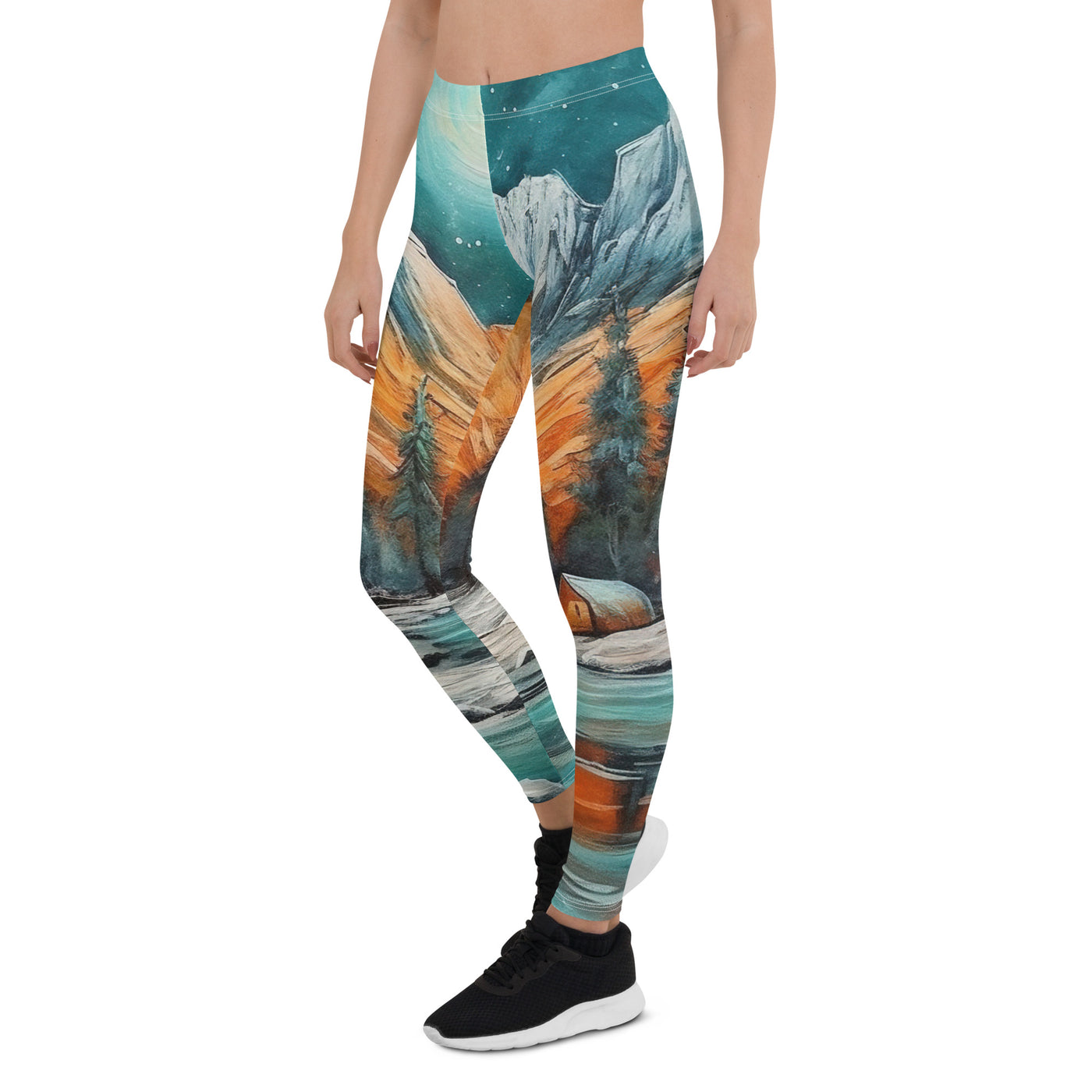 Berglandschaft und Zelte - Nachtstimmung - Landschaftsmalerei - Leggings (All-Over Print) camping xxx