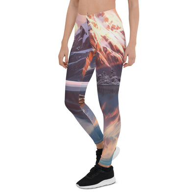 Berg und Bergsee - Landschaftsmalerei - Leggings (All-Over Print) berge xxx