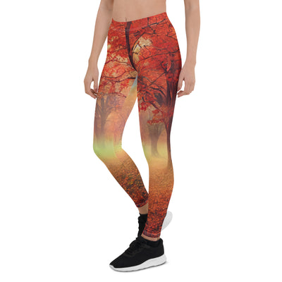 Wald im Herbst - Rote Herbstblätter - Leggings (All-Over Print) camping xxx