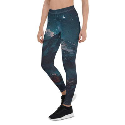 Zelt und Berg in der Nacht - Sterne am Himmel - Landschaftsmalerei - Leggings (All-Over Print) camping xxx