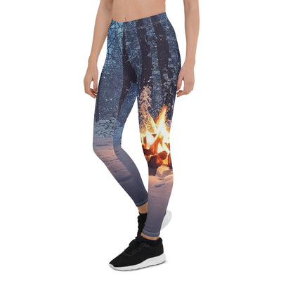 Lagerfeuer im Winter - Camping Foto - Leggings (All-Over Print) camping xxx