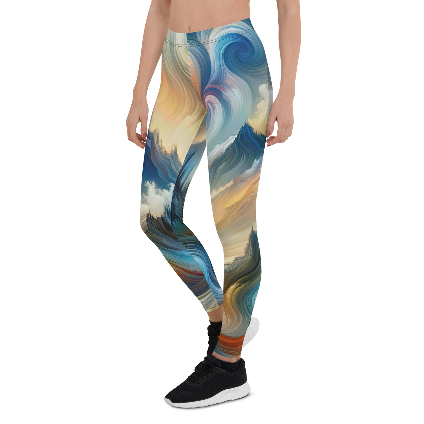 Ätherische schöne Alpen in lebendigen Farbwirbeln - Abstrakte Berge - Leggings (All-Over Print) berge xxx yyy zzz