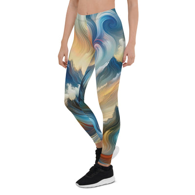 Ätherische schöne Alpen in lebendigen Farbwirbeln - Abstrakte Berge - Leggings (All-Over Print) berge xxx yyy zzz