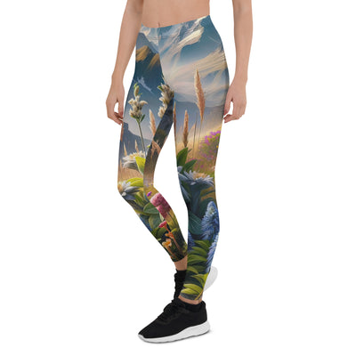 Alpine Flora: Digitales Kunstwerk mit lebendigen Blumen - Leggings (All-Over Print) berge xxx yyy zzz