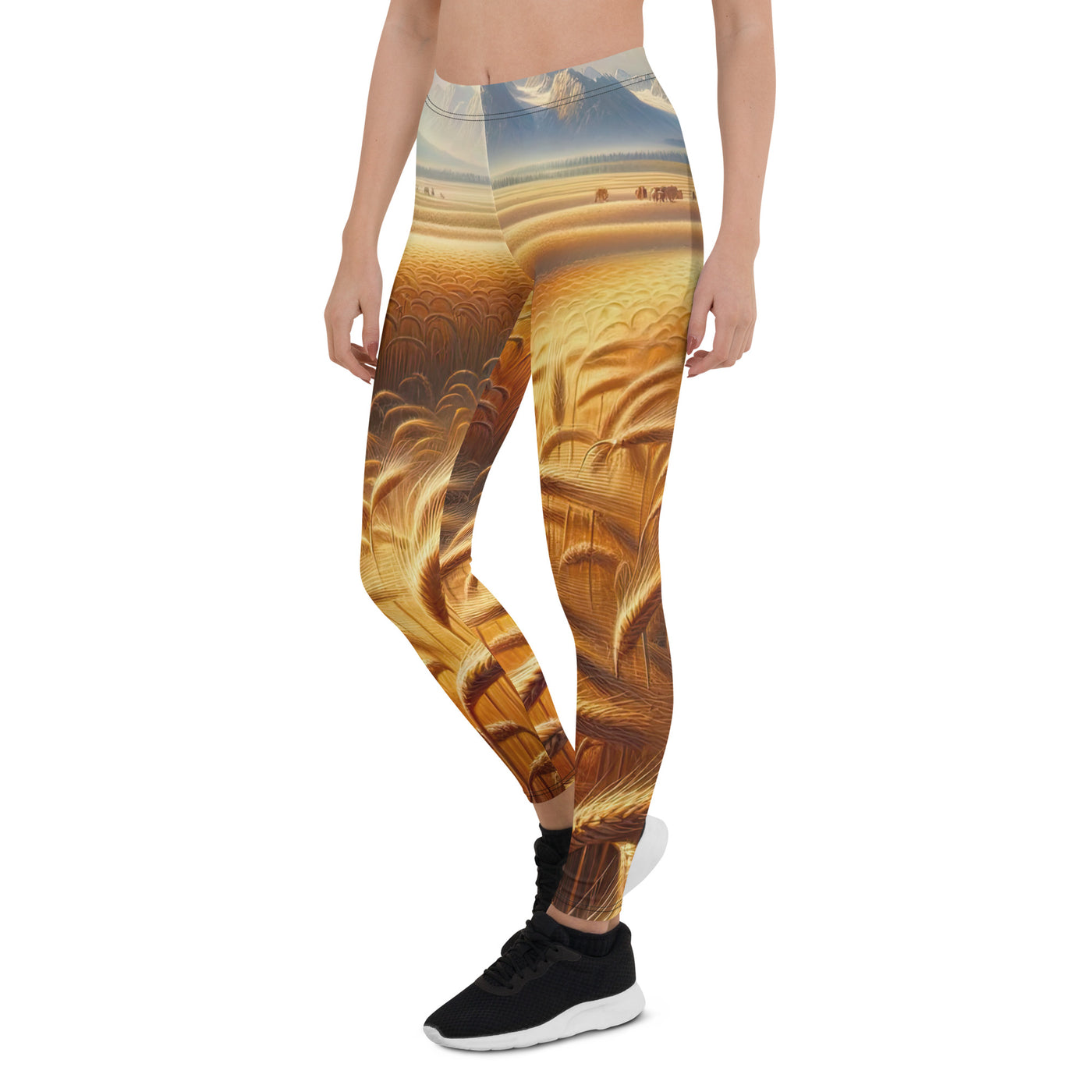 Ölgemälde eines bayerischen Weizenfeldes, endlose goldene Halme (TR) - Leggings (All-Over Print) xxx yyy zzz