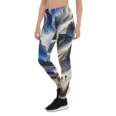 Ölgemälde der Alpen in abstraktem Expressionismus, wilde Naturdarstellung - Leggings (All-Over Print) berge xxx yyy zzz