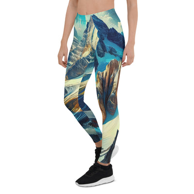 Majestätische Alpen in zufällig ausgewähltem Kunststil - Leggings (All-Over Print) berge xxx yyy zzz