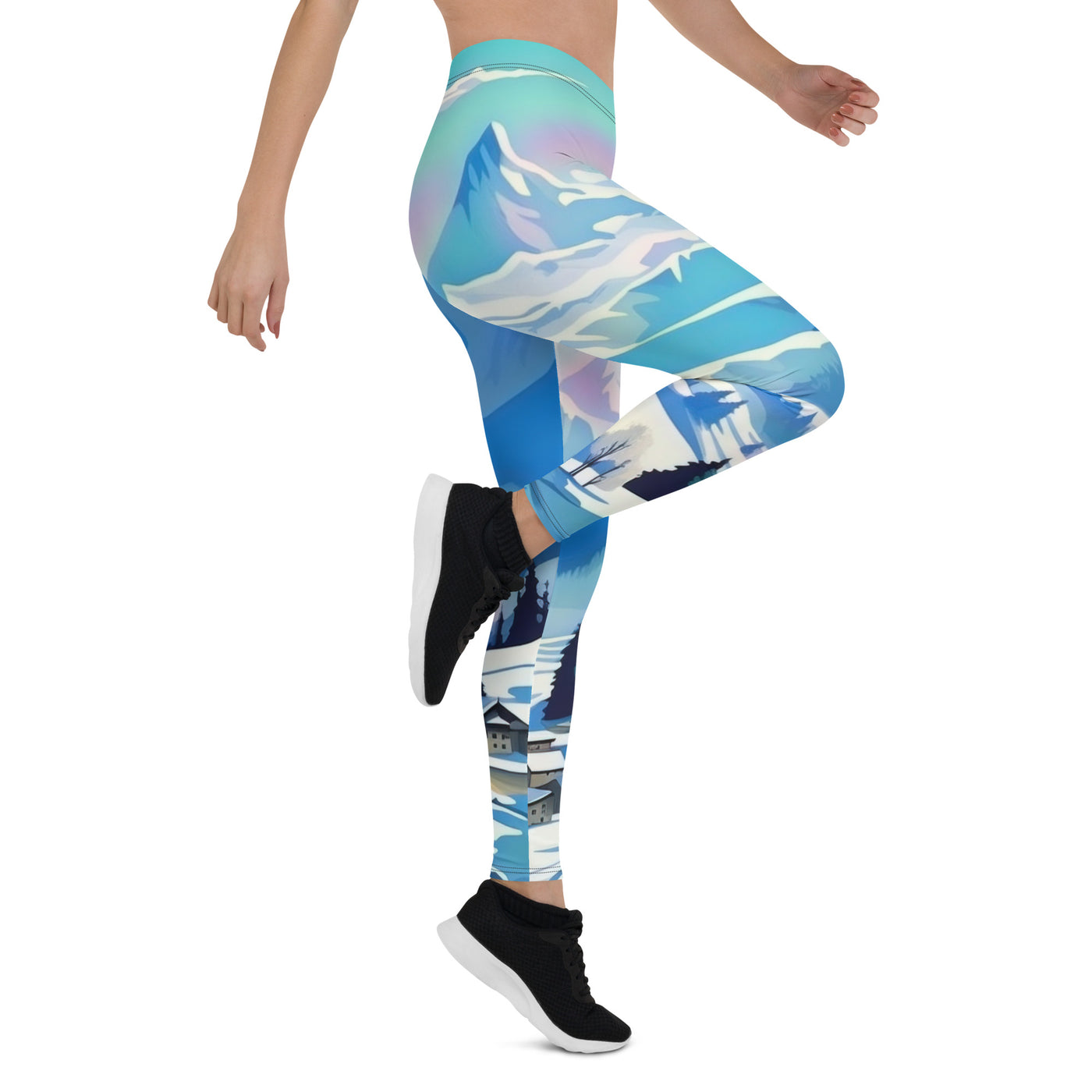 Berge und Schnee - Landschaft - Leggings (All-Over Print) ski xxx