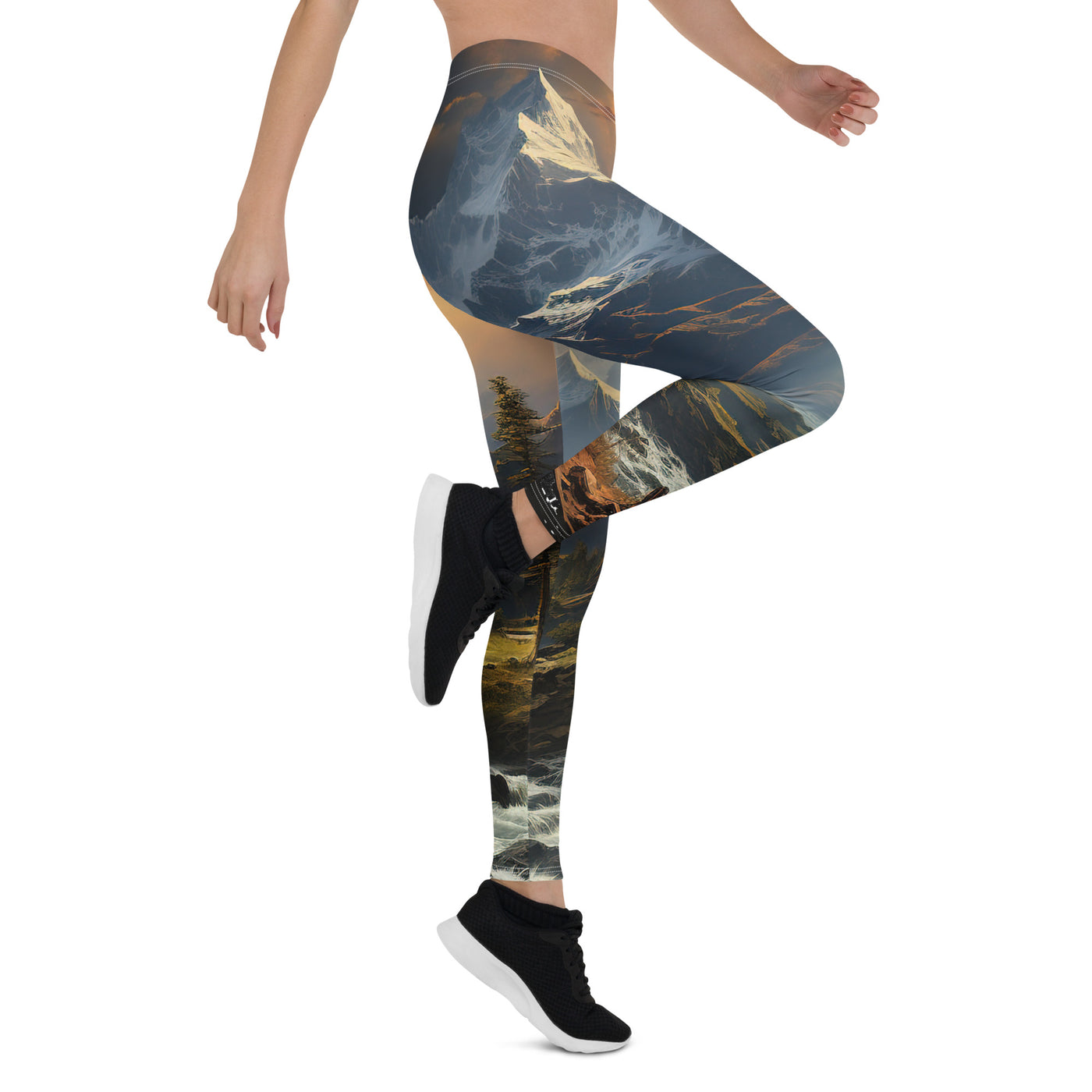 Berge, Sonne, steiniger Bach und Wolken - Epische Stimmung - Leggings (All-Over Print) berge xxx