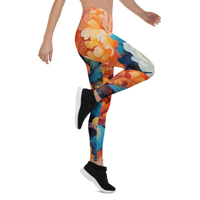 Bunte Blumen - Schöne Malerei - Leggings (All-Over Print) camping xxx