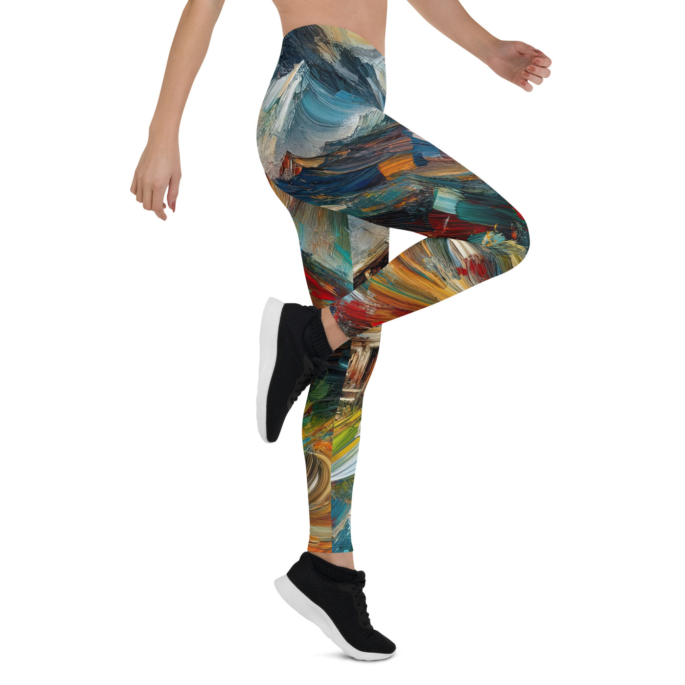 Expressionistisches Farbchaos der Alpen und Schönheit der Berge - Abstrakt - Leggings (All-Over Print) berge xxx yyy zzz