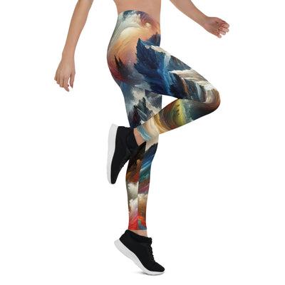 Expressionistische Alpen, Berge: Gemälde mit Farbexplosion - Leggings (All-Over Print) berge xxx yyy zzz