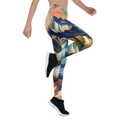 Alpen in abstrakter Expressionismus-Manier, wilde Pinselstriche - Leggings (All-Over Print) berge xxx yyy zzz