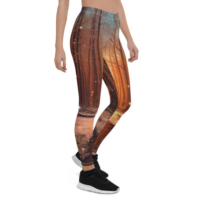 Bäume im Winter, Schnee, Sonnenaufgang und Fluss - Leggings (All-Over Print) camping xxx