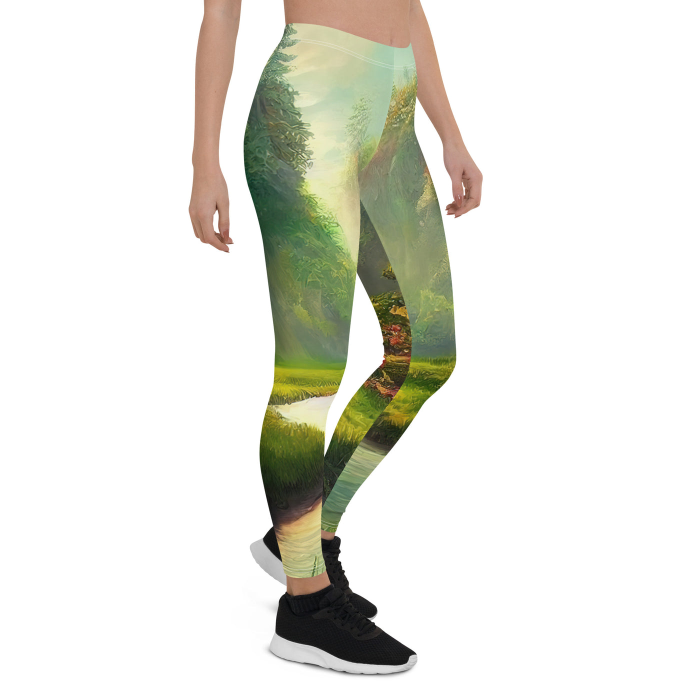 Bach im tropischen Wald - Landschaftsmalerei - Leggings (All-Over Print) camping xxx