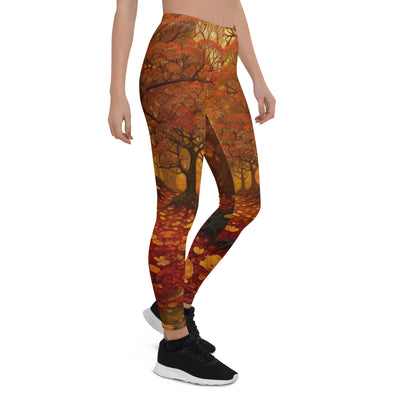 Wald im Herbst und kleiner Bach - Leggings (All-Over Print) camping xxx