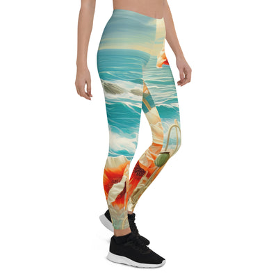 Blumen, Meer und Sonne - Malerei - Leggings (All-Over Print) camping xxx