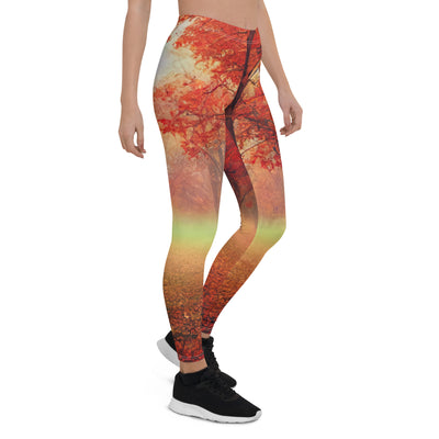 Wald im Herbst - Rote Herbstblätter - Leggings (All-Over Print) camping xxx