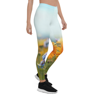 Foto von Blumen im Sonnenschein - Nahaufnahme - Leggings (All-Over Print) camping xxx