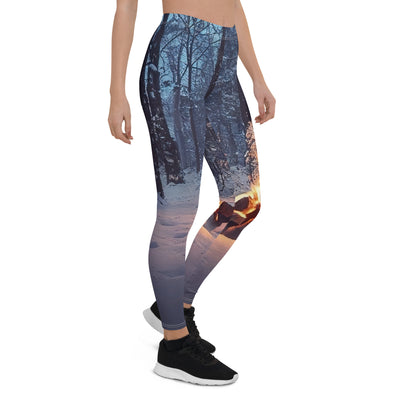 Lagerfeuer im Winter - Camping Foto - Leggings (All-Over Print) camping xxx