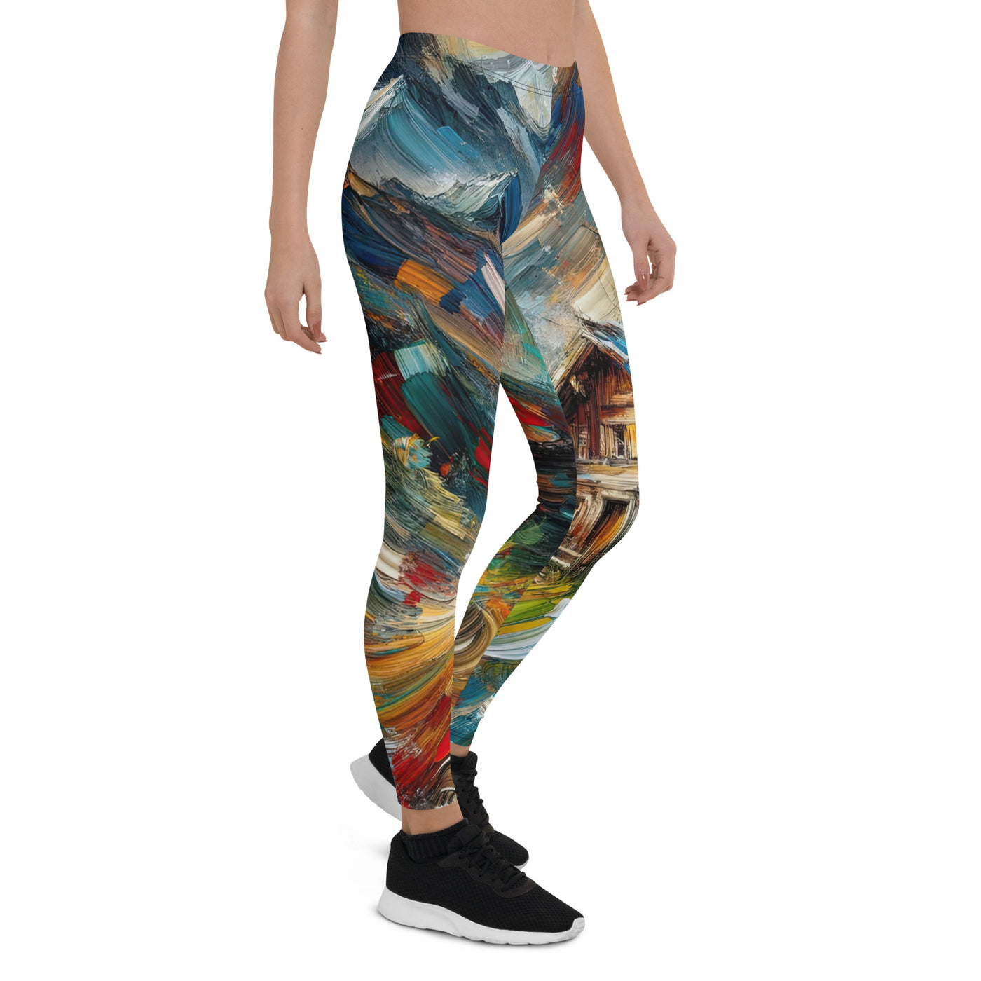 Expressionistisches Farbchaos der Alpen und Schönheit der Berge - Abstrakt - Leggings (All-Over Print) berge xxx yyy zzz