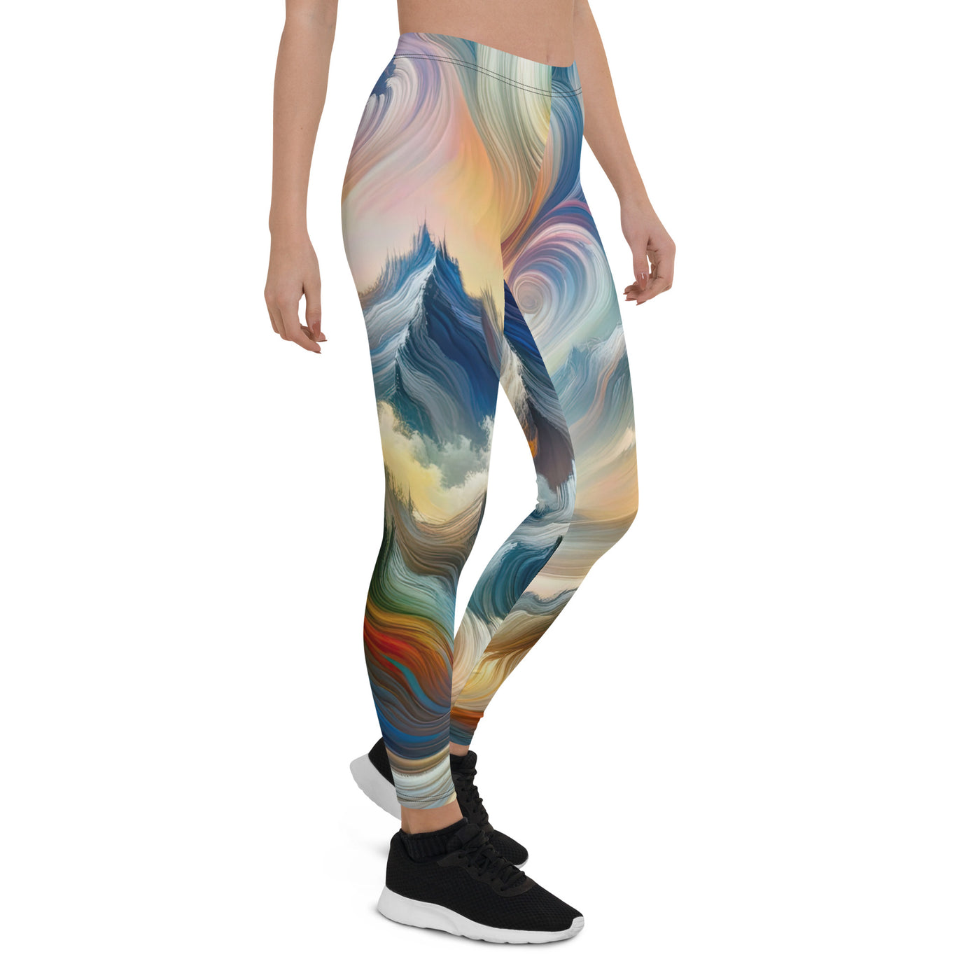 Ätherische schöne Alpen in lebendigen Farbwirbeln - Abstrakte Berge - Leggings (All-Over Print) berge xxx yyy zzz