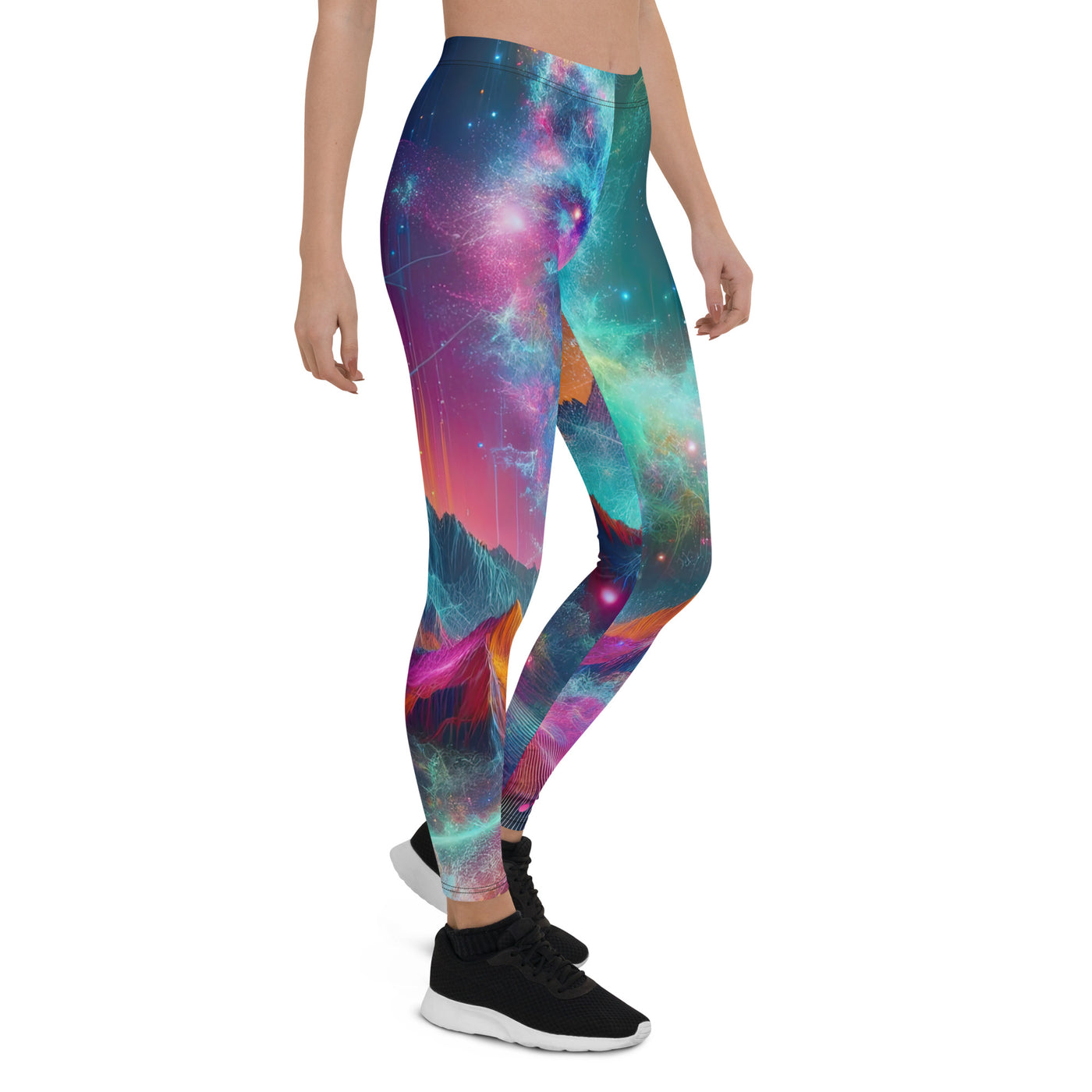 Alpen und Wolf: Lebendige Farben und schimmernde Lichtpartikel (AN) - Leggings (All-Over Print) xxx yyy zzz