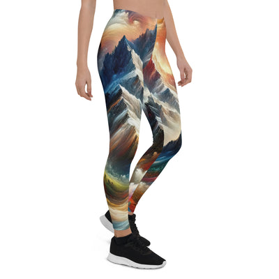 Expressionistische Alpen, Berge: Gemälde mit Farbexplosion - Leggings (All-Over Print) berge xxx yyy zzz