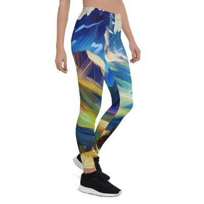 Impressionistische Alpen, lebendige Farbtupfer und Lichteffekte - Leggings (All-Over Print) berge xxx yyy zzz