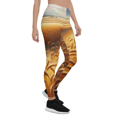 Ölgemälde eines bayerischen Weizenfeldes, endlose goldene Halme (TR) - Leggings (All-Over Print) xxx yyy zzz