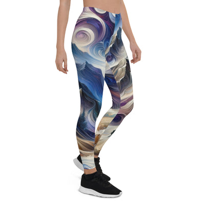 Ölgemälde der Alpen in abstraktem Expressionismus, wilde Naturdarstellung - Leggings (All-Over Print) berge xxx yyy zzz