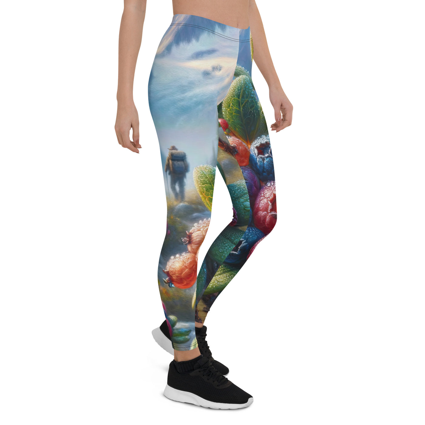 Ölgemälde einer Nahaufnahme von Alpenbeeren in satten Farben und zarten Texturen - Leggings (All-Over Print) wandern xxx yyy zzz