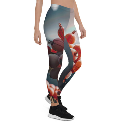 Foto einer Gruppe von Alpenbeeren mit kräftigen Farben und detaillierten Texturen - Leggings (All-Over Print) berge xxx yyy zzz